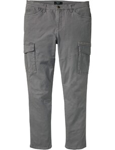 bonprix Strečové kapsáčové nohavice Slim Fit, rovné, farba šedá