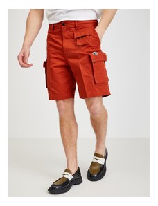 Red Mens Shorts with Diesel Pockets - Men
