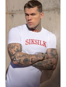 Sik Silk Pánske Biele Tričko Short Sleeve Muscle Fit
