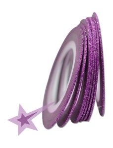 Starnails Samolepiaca zdobiaca páska na nechty sparkle fialová, 1mm