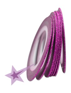 Starnails Samolepiaca zdobiaca páska na nechty sparkle ružová, 1mm
