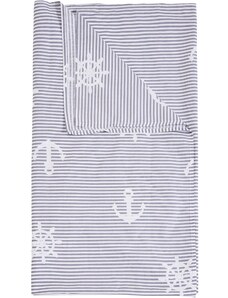 bonprix Veľká prikrývka s námorníckym dizajnom, farba šedá