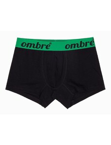 Ombre Clothing Štýlové čierno-zelené boxerky U283