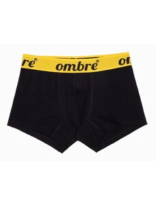 Ombre Clothing Štýlové čierno-žlté boxerky U283