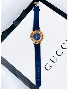 Webmoda Dámske modré hodinky s kamienkami