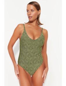 Trendyol Collection Plavky - Zelená - Textúrované