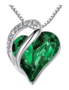 Glory náhrdelník Infinity love green crystal 602