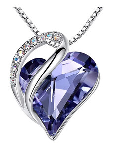Glory náhrdelník Infinity love purple crystal 604