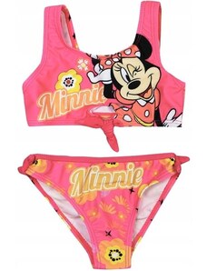SunCity Detské / dievčenské dvojdielne plavky Minnie Mouse s kvetinami - Disney