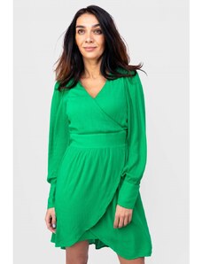 Vero Moda dámské šaty s výstřihem do V Polliana zelené