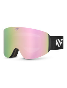 Lyžiarske a snowboardové okuliare VIF SKI & SNB Black x Rose Pink