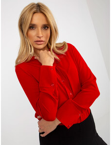 Fashionhunters Red elegant classic shirt with collar