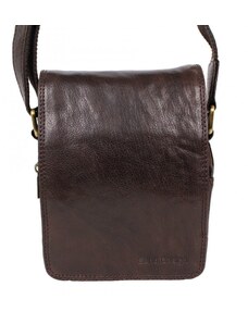Sendi Design Pánska kožená taška cez rameno PAULO hnedá