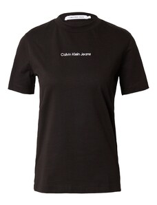 Calvin Klein Jeans Tričko 'Institutional' čierna / biela
