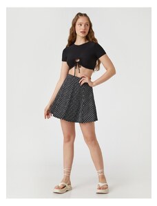 Koton Floral Mini Skirt Flare High Waist