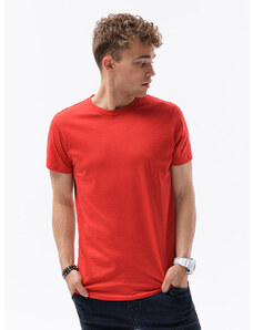 Ombre Clothing Pánske tričko bez potlače - červená S1224