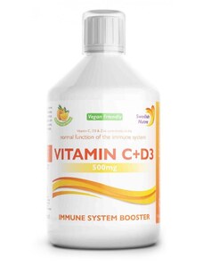 Swedish Nutra (Švédsko) Swedish Nutra vitamin C + vitamin D3 + zinek na posílení imunity 500 ml