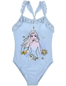 SunCity Dievčenské jednodielne plavky s volánikmi Ľadové kráľovstvo - Frozen - motív Elsa
