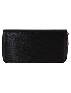 David Moda Shiny black dámska peňaženka na zips 11614-2