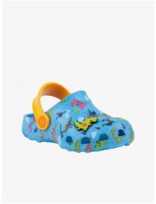 Coqui Little Frog Blue Boys Patterned Slippers - Boys