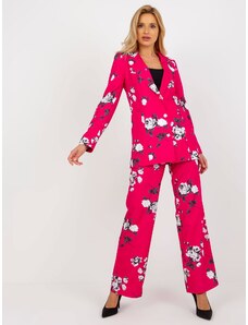 Fashionhunters Fuchsia elegant floral jacket