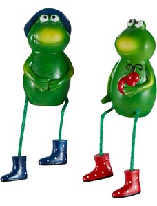 bonprix Dekoračné žaby s čižmami (2 dielna súprava), farba zelená, rozm. 0