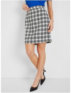 Orsay Black & White Checkered Skirt - Ladies