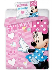 Faro Obliečky do malej detskej postieľky Sweet Minnie Mouse - Disney - 100% bavlna - 100 x 135 cm + 40 x 60 cm