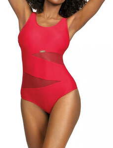 Dámské jednodílné plavky S36W-6 Fashion sport červená - Self