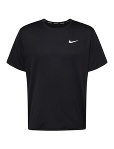 NIKE Funkčné tričko 'Miler' čierna / biela