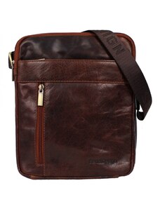 Sendi Design Pánska kožená taška cez rameno DANDY hnedá
