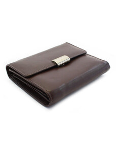 Arwel Tmavo hnedá dámska kožená peňaženka s poklopom Kajsa