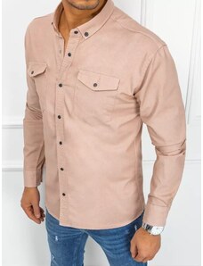 Buďchlap Džínsová košeľa v svetloružovej farbe
