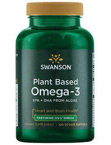 Swanson Plant Based Omega-3 120 ks, vegetariánska kapsula