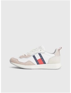 Tommy Hilfiger Beige-white women's sneakers with suede details TOMMY JEANS - Women