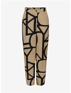 Beige Ladies Patterned Trousers ONLY Ava - Women
