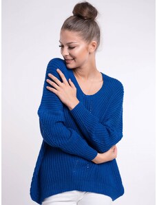 VERSABE Dámsky pletený pulóver LAYLA pretrolejovo modrý