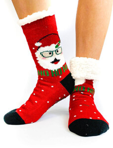 Dámske vianočné ponožky HOHOHO L26002 bordové