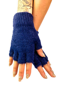 Tmavo-modré bezprstové rukavice