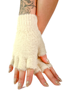 Krémové bezprstové rukavice