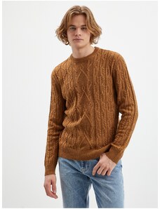 Brown Men's Sweater with Tom Tailor Wool - Men