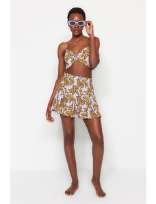 Trendyol Fruit Patterned Beach Blouse-Beach Skirt Set
