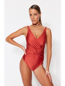 Trendyol Collection Cinnamon Gather Detailed Swimsuit
