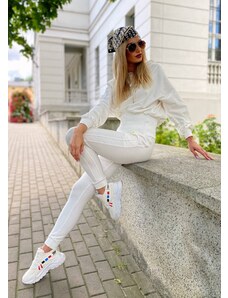 Biele športové nohavice Cocomore cmgSD1226.R01