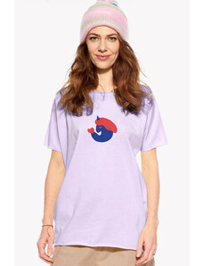 Piskacie Dámske tričko zamilovaný jednorožec, farba orgovánová, veľkosť xxs