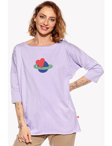 Piskacie Dámske tričko láska vesmírna, farba orgovánová, veľkosť xxs