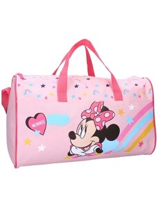 Vadobag Detská / dievčenská športová / cestovná taška Minnie Mouse s dúhou - Disney - 18L