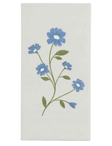 IB LAURSEN Papierové servítky Flora Blue Flowers - 16 ks