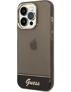 Guess Camera Outline Translucent Kryt pre iPhone 14 Pro Max, Čierny