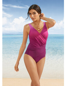 bonprix Jednodielne sťahovacie plavky so stredným tvarujúcim efektom, farba ružová, rozm. 44